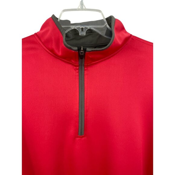 Eisenhower GC USAFA Zero Restrictions Red Pullover 1/4 Zip Mens XL *FLAW - Picture 4 of 8